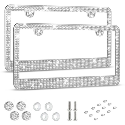 Bling license plate - license, frame